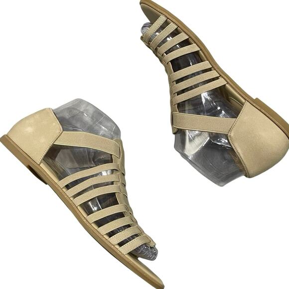 Eileen Fisher Rato W 7 Natural Fisherman Sandal Stretch Comfort Minimalist Mod - Picture 2 of 11